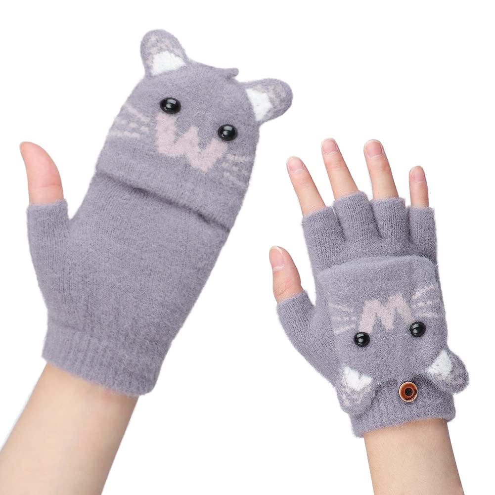 Amazon.co.jp: HADWAO 手袋 キッズ ミトンカバー付き 指切り 半指手袋